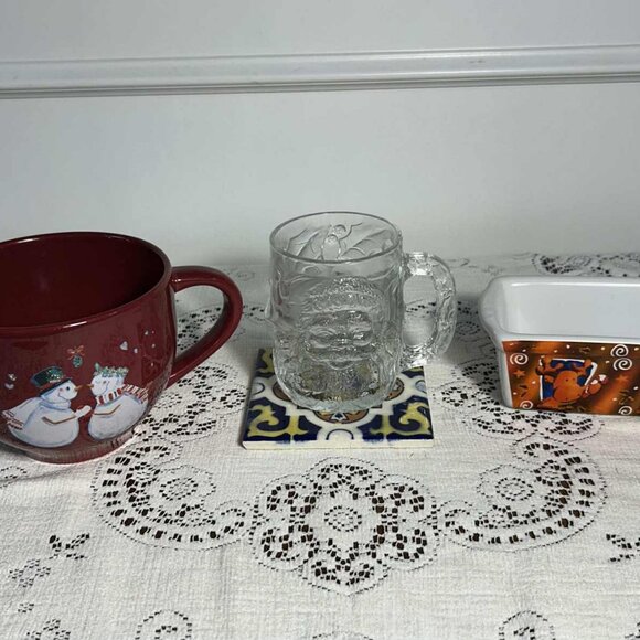 Santa / Snowman / Reindeer Christmas trio - Picture 1 of 10